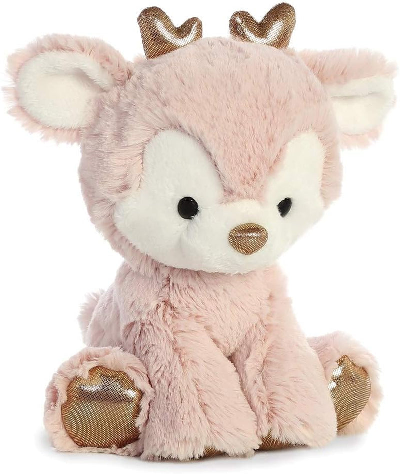  Glitzy Tots Reindeer 8In Soft Toy Pink