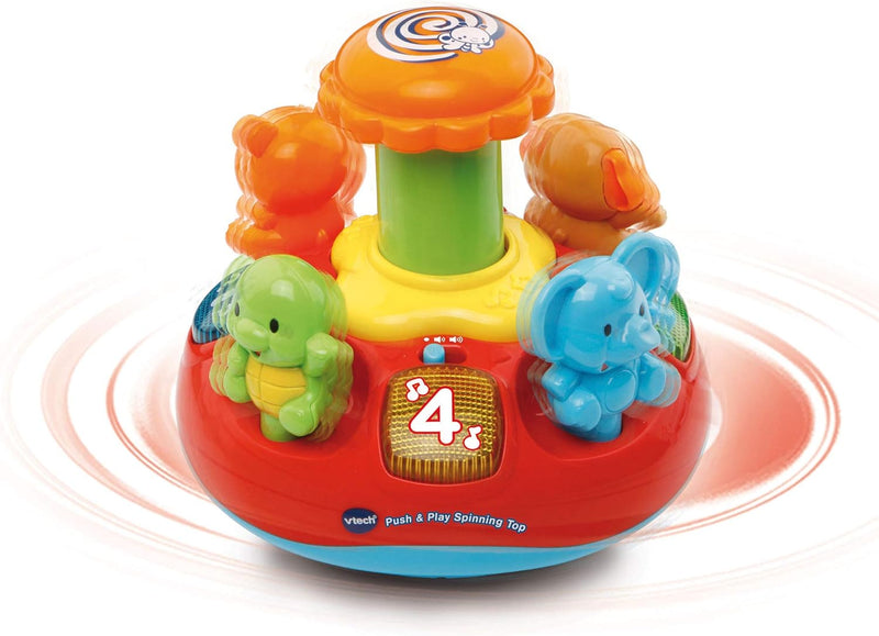 Vtech Push & Play Spinning Top Music, Lights, Animals, Shapes and Colours 