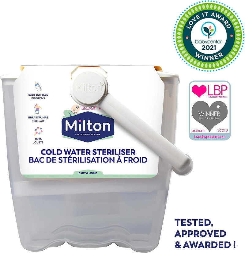 Milton Cold Water Steriliser (White), Packaging May Vary