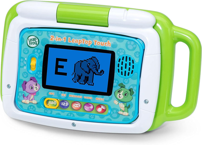 Leapfrog 2 in 1 Leaptop Touch Laptop Green Learning Tablet 