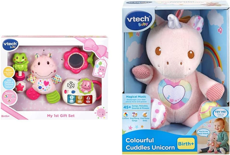 Vtech My First Gift Set New Baby Gifts Including Hippo Animal Plush, Baby Teether