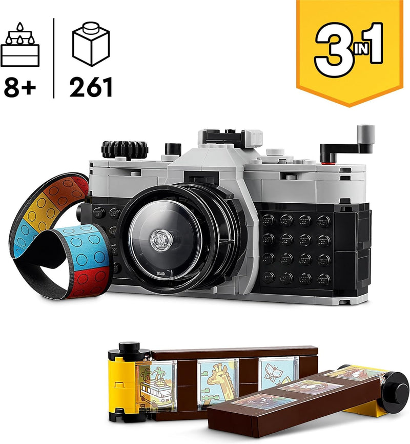 Lego Creator 31147 3In1 Retro Camera Toy to Video Camera to TV Set