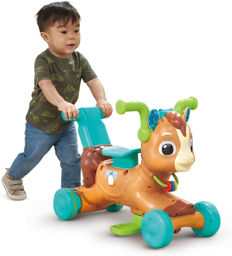 Vtech 3-In-1 Bounce & Go Pony Interactive & Educational Ride on Toy 