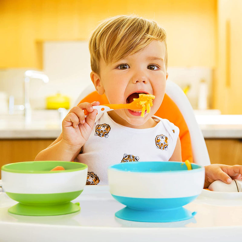 Munchkin Stay Put Bowls with Suction Cup, Pack of 3 Blue/Green/Purple