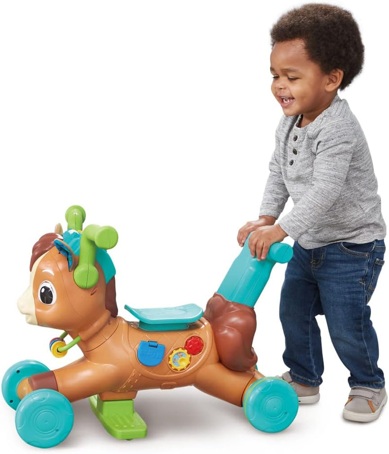 Vtech 3-In-1 Bounce & Go Pony Interactive & Educational Ride on Toy 