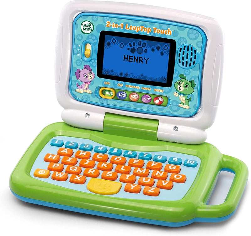 Leapfrog 2 in 1 Leaptop Touch Laptop Green Learning Tablet 