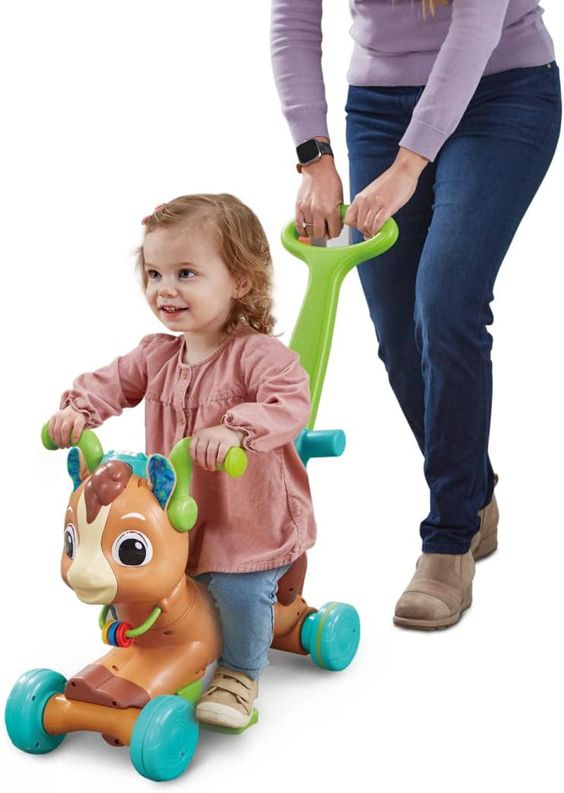 Vtech 3-In-1 Bounce & Go Pony Interactive & Educational Ride on Toy 