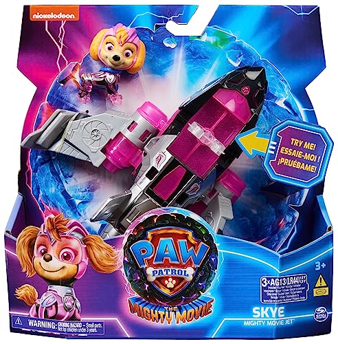 Paw Patrol: The Mighty Movie Aeroplane Toy with Skye Mighty Pups Action Figure