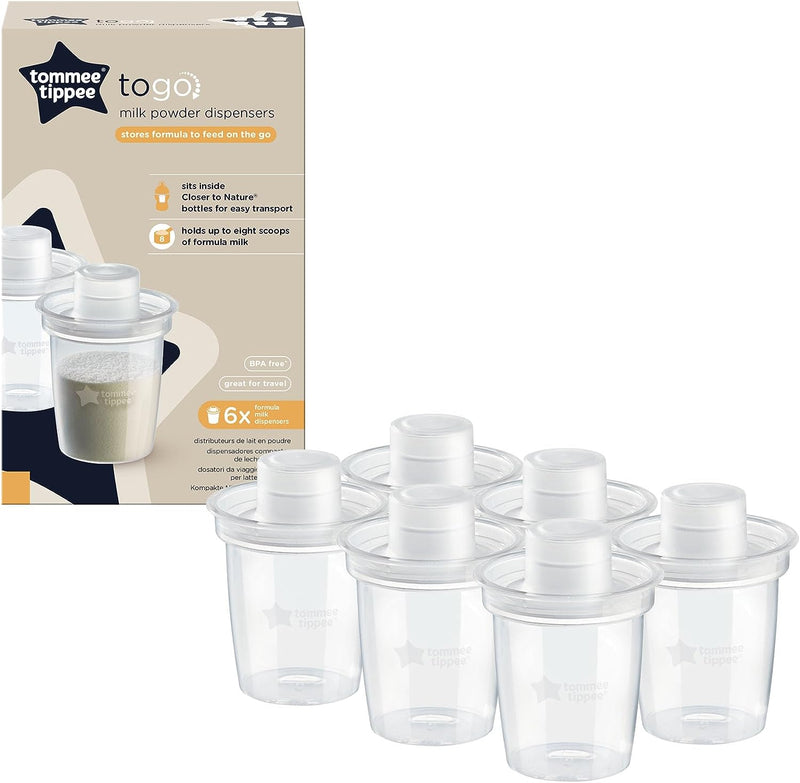 Tommee Tippee Milk Powder Dispensers, 6 Pack