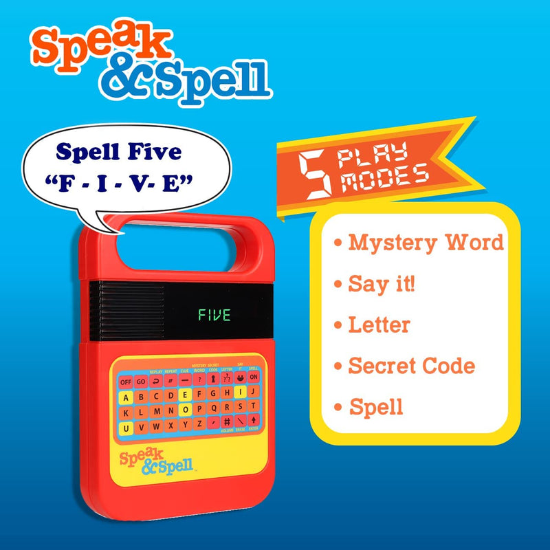 Retro Speak & Spell Electronic Game  Classic Retro Interactive Toy