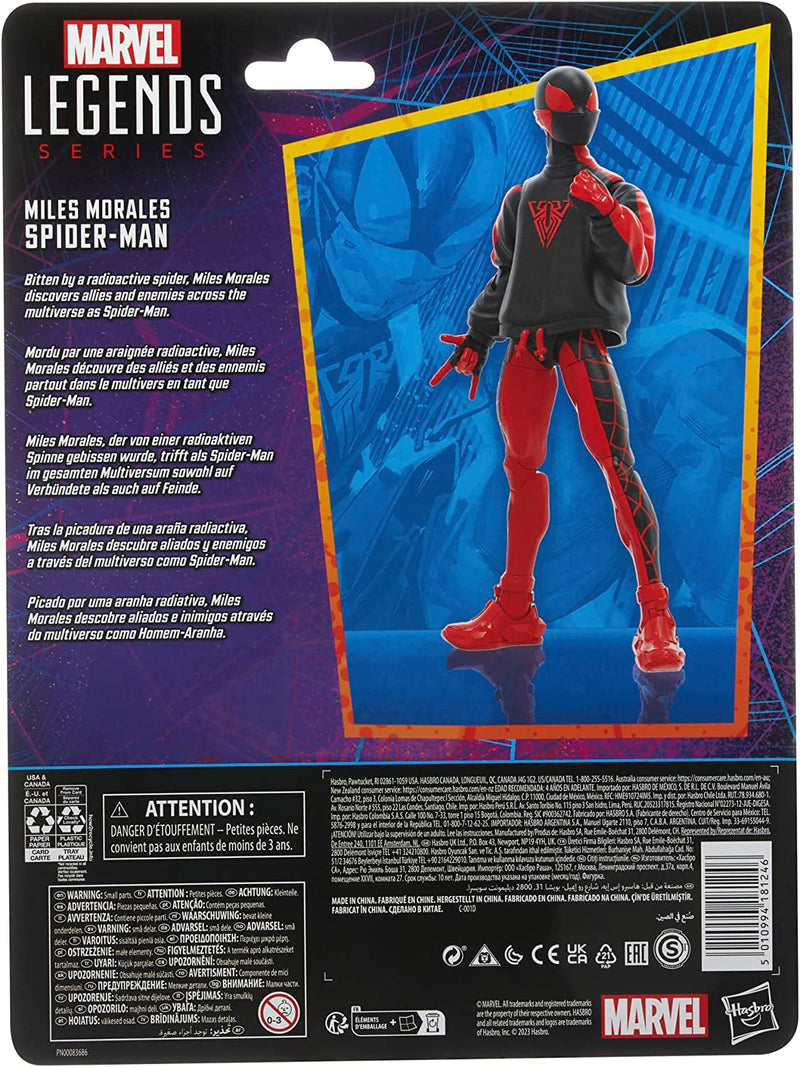 Hasbro  Legends Series Miles Morales Spider-Man 6 Inch Action Figures