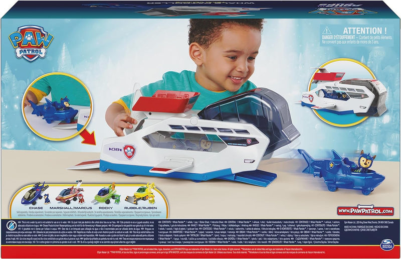 Paw Patrol Aqua Pups Whale Patroller Team Vehicle with Chase Action Figure