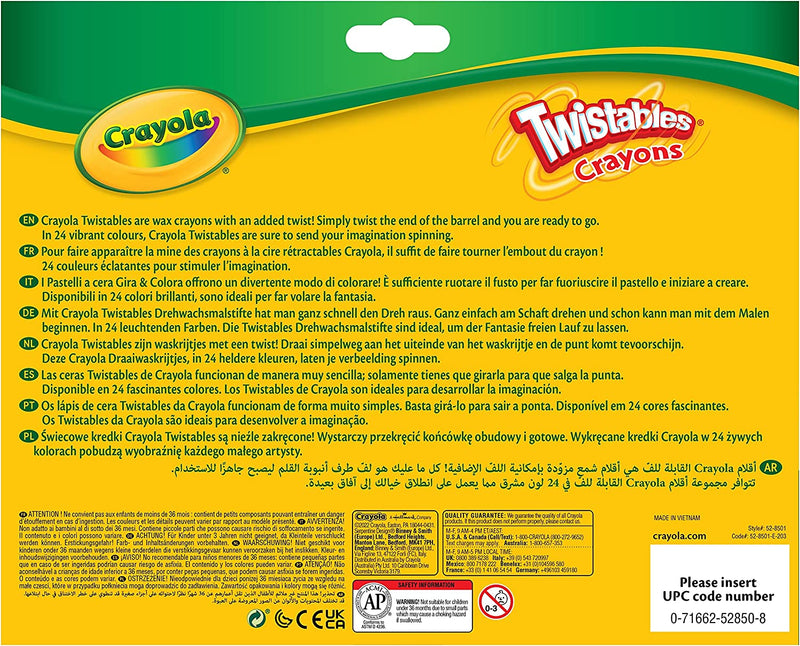 Crayola Twistables Colouring Crayons - Assorted Colours (Pack of 24)