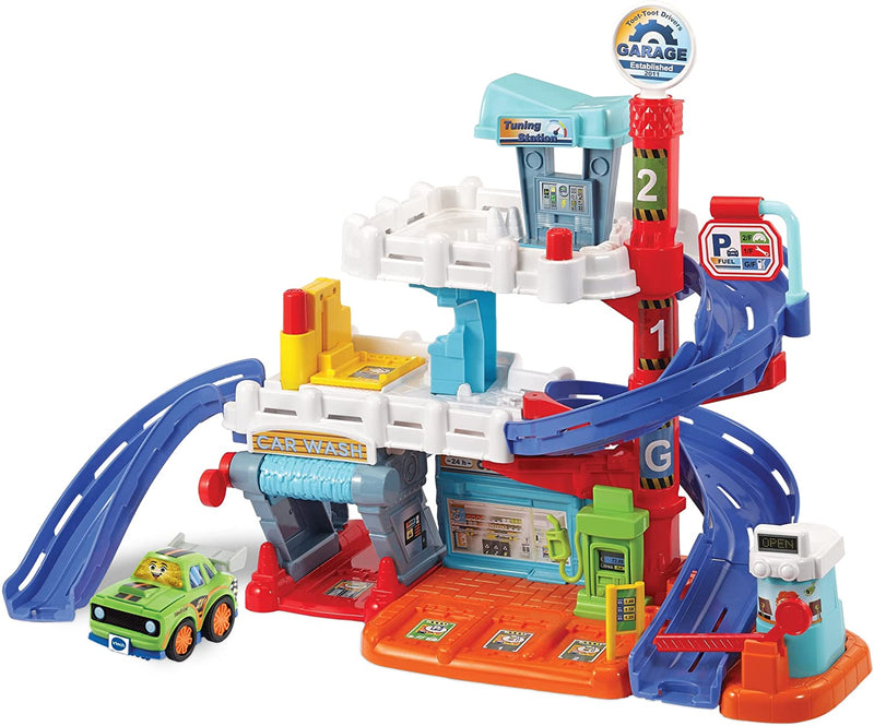 Vtech Toot-Toot Drivers Fix & Fuel Garage Car Tracks for Kids 