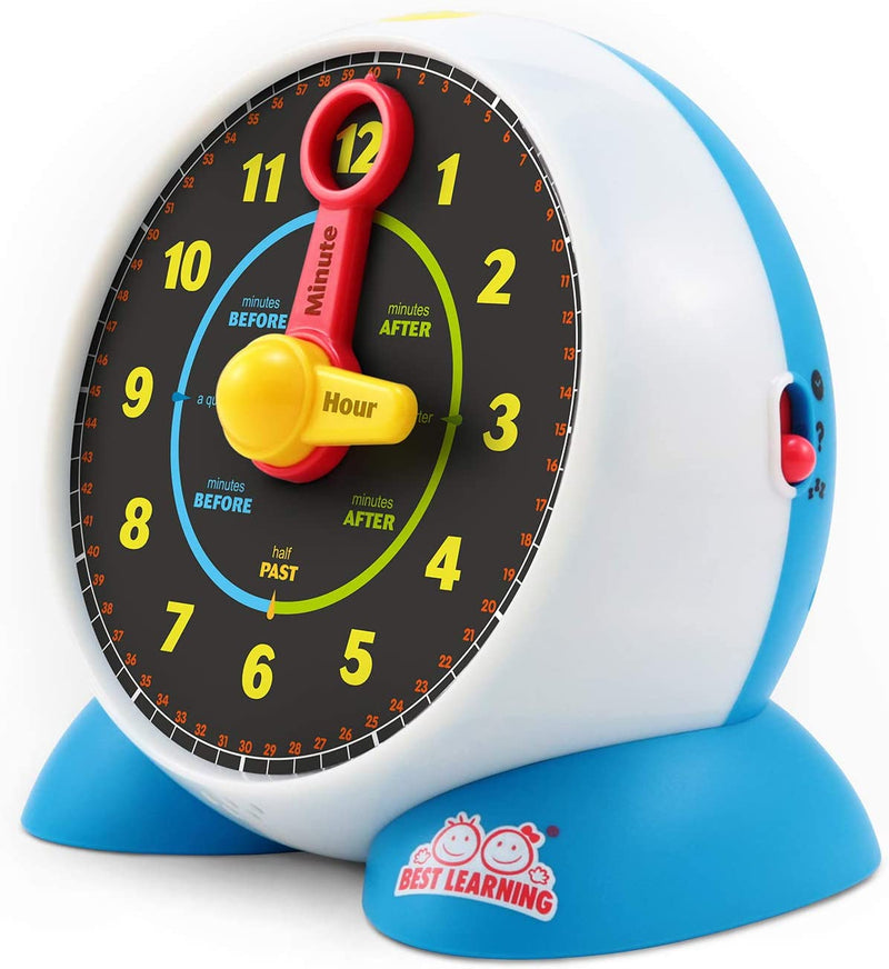 Learning Clock - Educational Talking Learn to Tell Time Teaching Light-Up Toy 