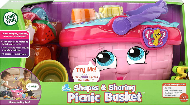 Leapfrog Shapes & Sharing Picnic Basket Baby Educational and Interactive Toy