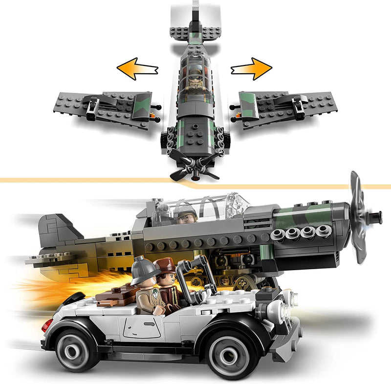 Lego 77012 Indiana Jones Fighter Plane Chase Set with Buildable Airplane Model 