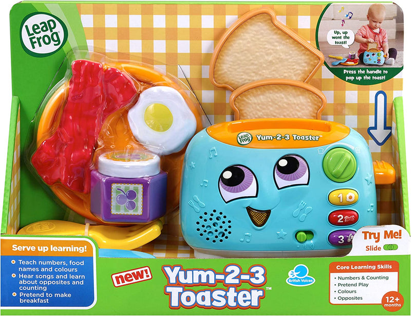 Leapfrog Yum-2-3 Toaster Learning Toy with Sounds and Colours for Sensory Play