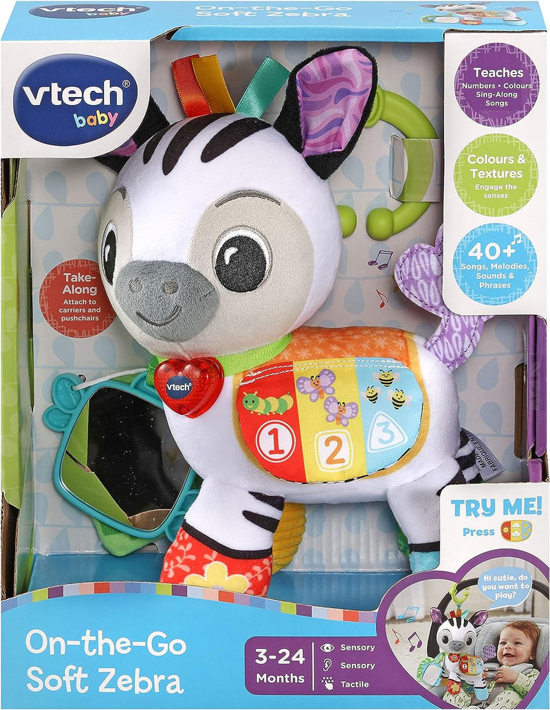 Vtech Baby On-The-Go Soft Zebra Sensory Toy 