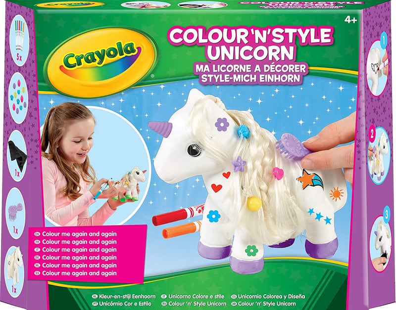 Crayola Colour 'N' Style Unicorn Colour Your Own Unicorn Again and Again