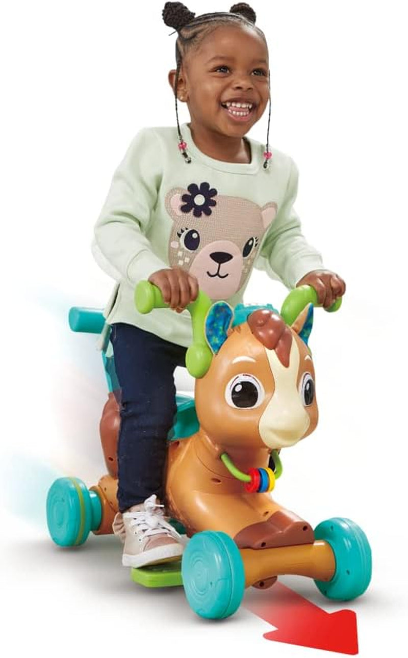 Vtech 3-In-1 Bounce & Go Pony Interactive & Educational Ride on Toy 