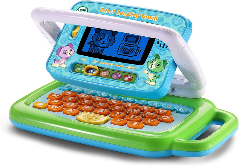 Leapfrog 2 in 1 Leaptop Touch Laptop Green Learning Tablet 