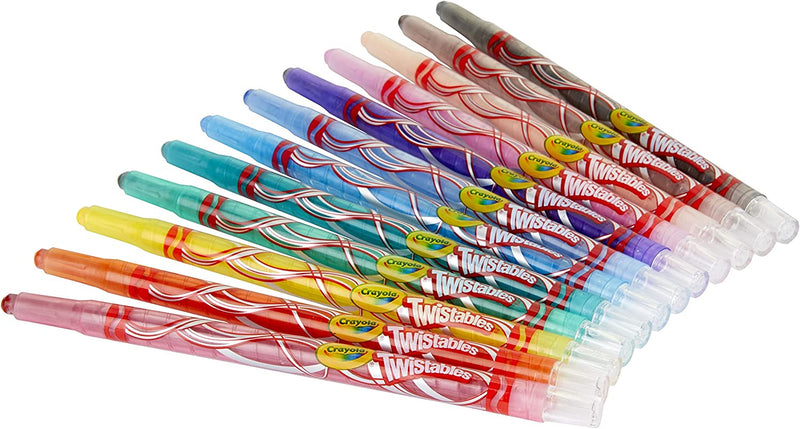 Crayola Twistables Colouring Crayons - Assorted Colours (Pack of 24)