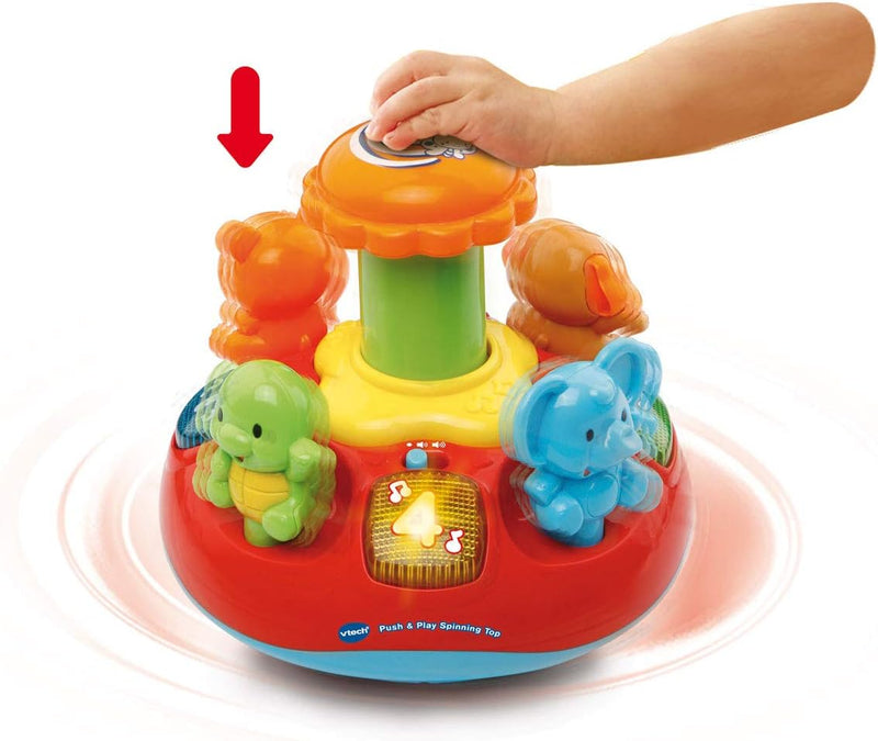 Vtech Push & Play Spinning Top Music, Lights, Animals, Shapes and Colours 