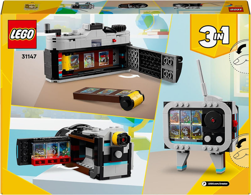 Lego Creator 31147 3In1 Retro Camera Toy to Video Camera to TV Set