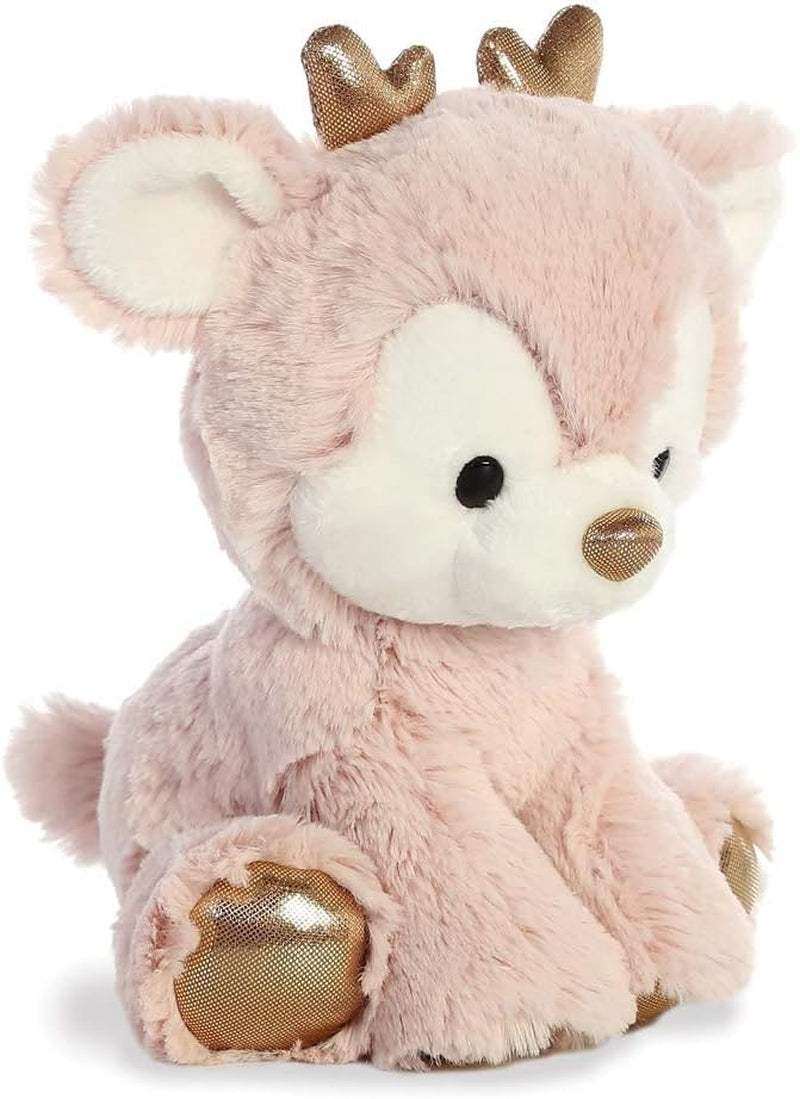  Glitzy Tots Reindeer 8In Soft Toy Pink