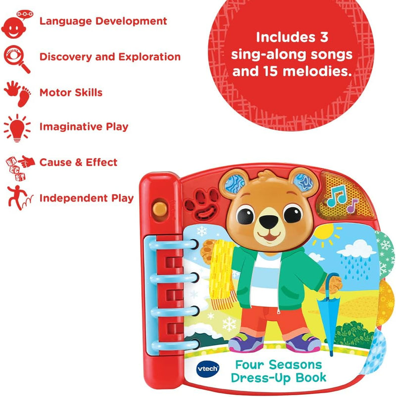 Vtech Baby Four Seasons Dress-Up Book Interactive Baby Book with Songs