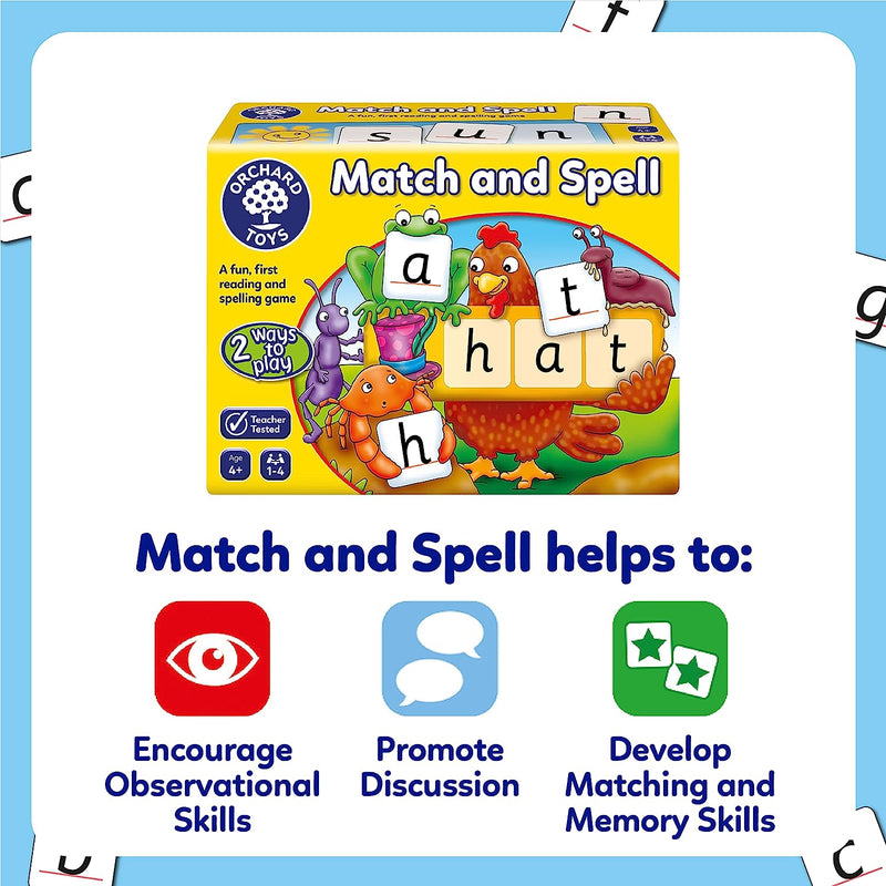 Match and Spell Game for Sight Words Reading & Literacy Skills