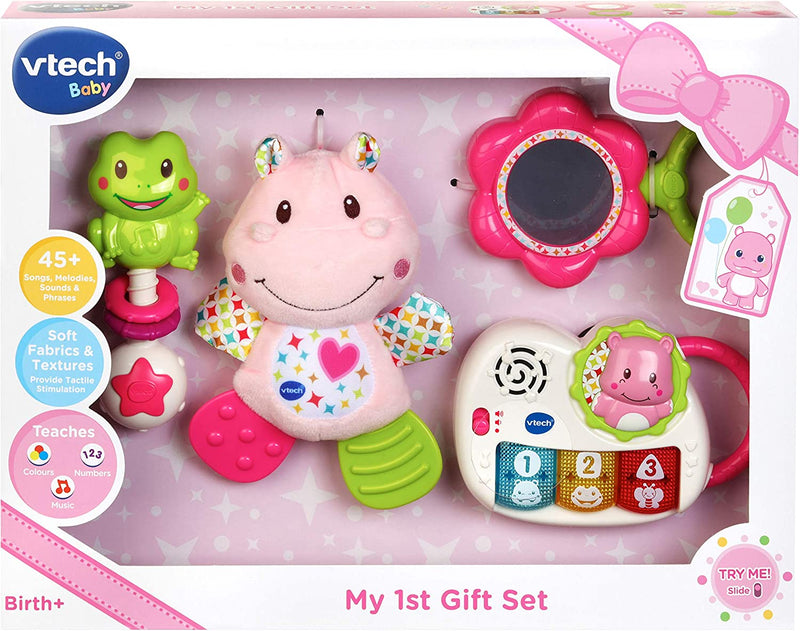 Vtech My First Gift Set New Baby Gifts Including Hippo Animal Plush, Baby Teether