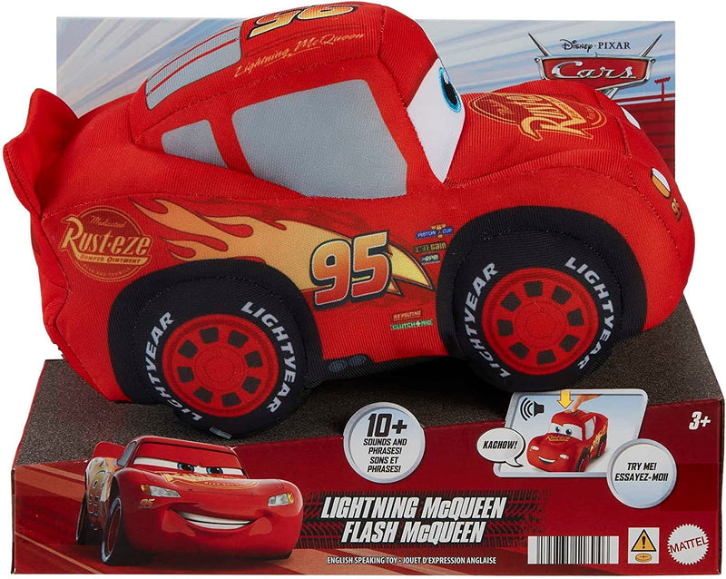 Disney and Pixar’S Cars Talking Plush Lightning Mcqueen, Soft Stuffed Toy 