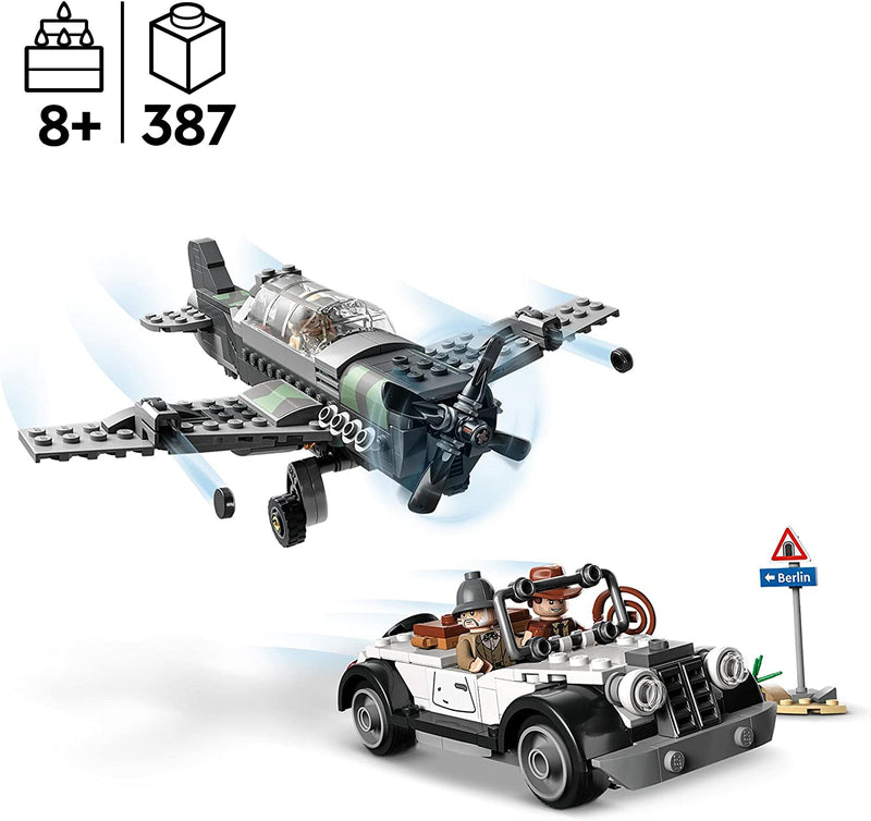 Lego 77012 Indiana Jones Fighter Plane Chase Set with Buildable Airplane Model 