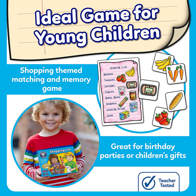 Shopping List Game Educational Matching & Memory Game