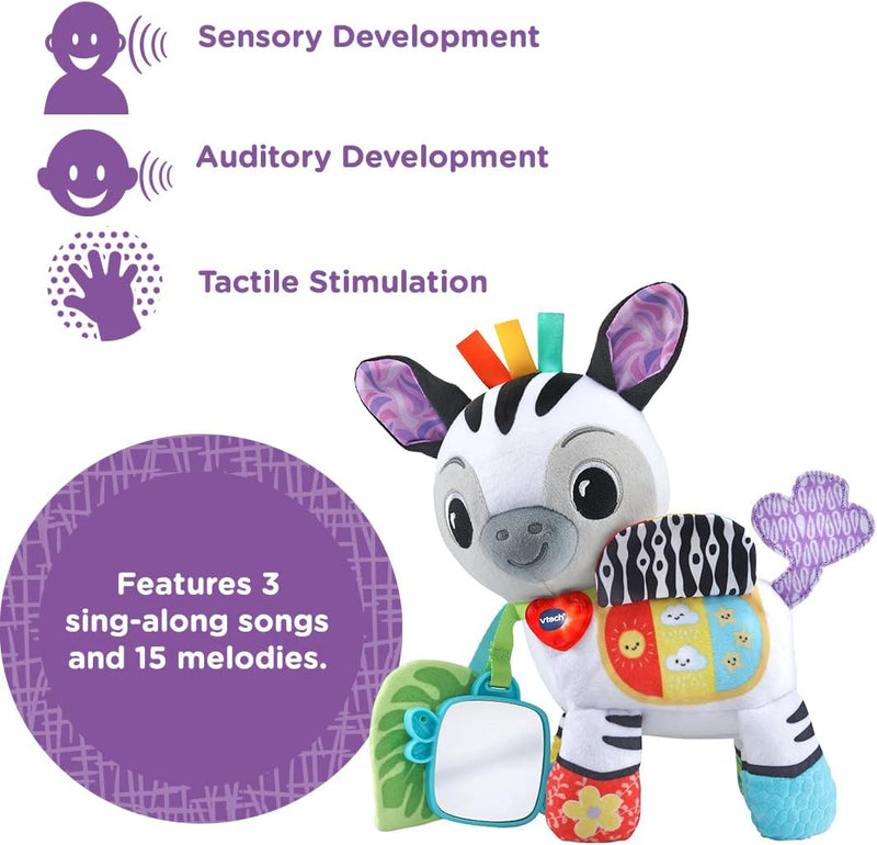 Vtech Baby On-The-Go Soft Zebra Sensory Toy 