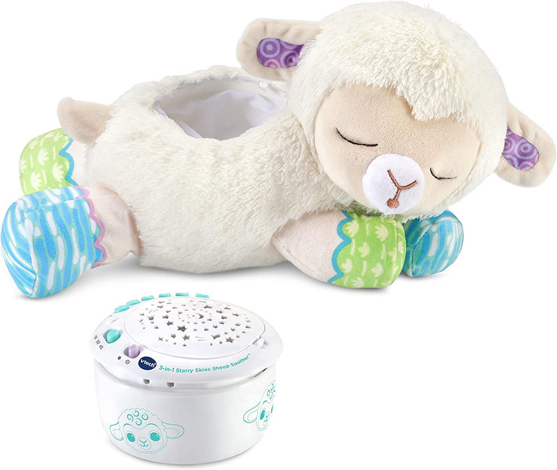 Vtech Baby 3-In-1 Starry Skies Sheep Soother Soft Toy for Babies 