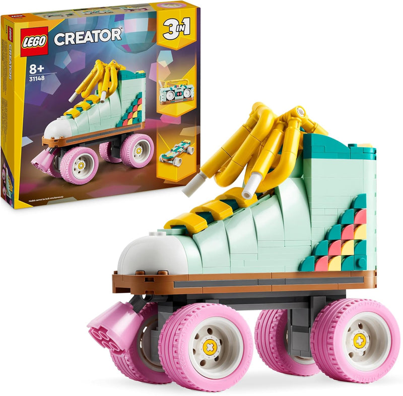 Lego Creator 31148 3In1 Retro Roller Skate to Mini Skateboard Toy to Boom Box Radio